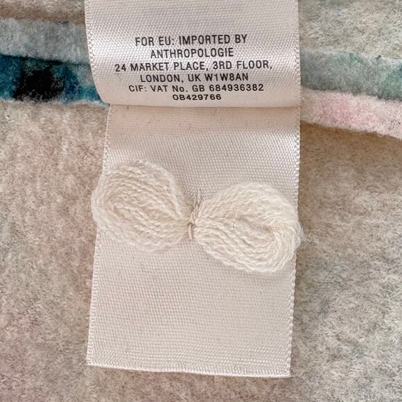 Anthropologie Sleeping on Snow Winter Blossom Boiled Wool Floral Jacket XS Cozy - Picture 9 of 13